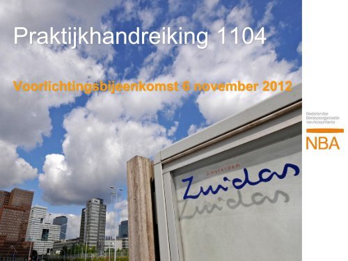 Praktijkhandreiking 1104 - NBA