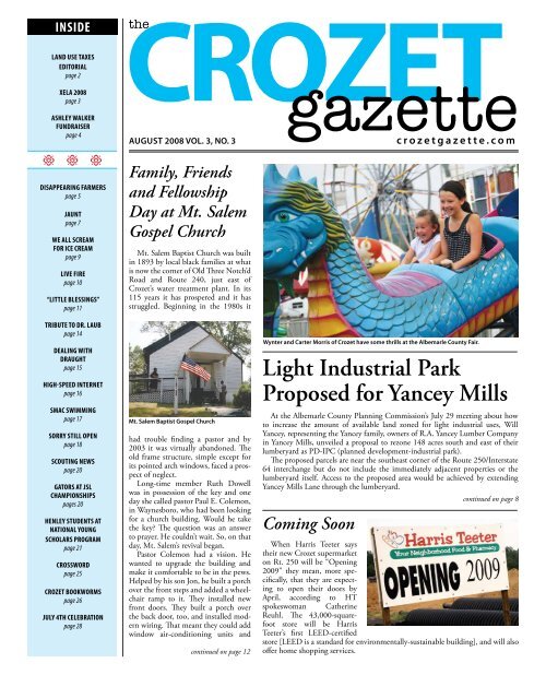 Light Industrial Park Proposed for Yancey Mills - Crozet Gazette