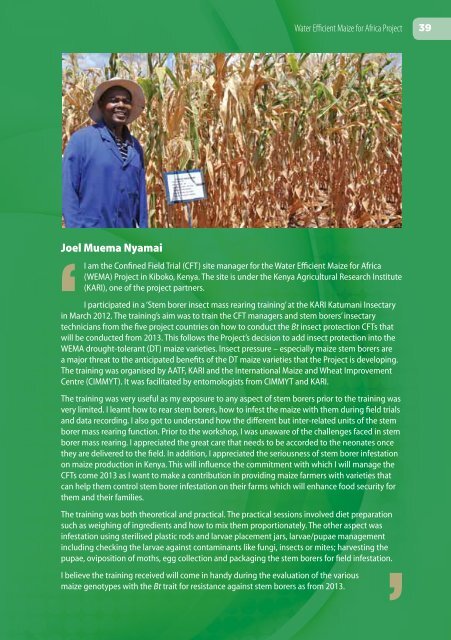 Annual Report 2012 - African Agricultural Technology Foundation