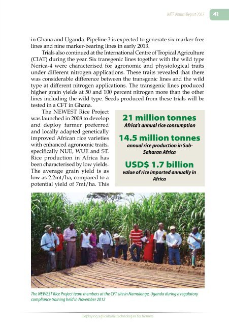 Annual Report 2012 - African Agricultural Technology Foundation