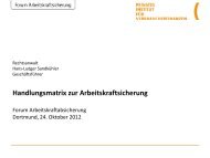 Handlungsmatrix Absicherung Arbeitskraft Beratungsschritte