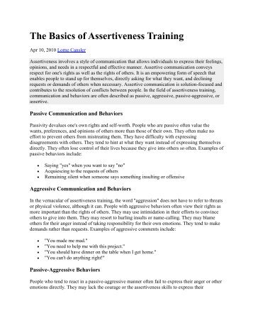 The Basics of Assertiveness Training.pdf