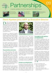Partnerships Issue 9 - African Agricultural Technology Foundation