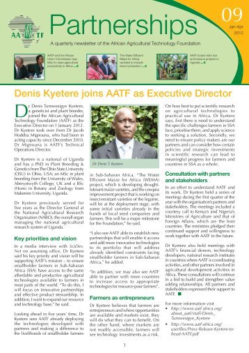 Partnerships Issue 9 - African Agricultural Technology Foundation