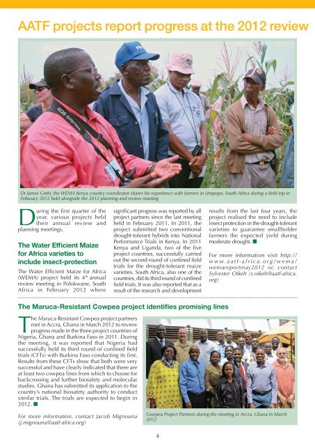 Partnerships Issue 9 - African Agricultural Technology Foundation