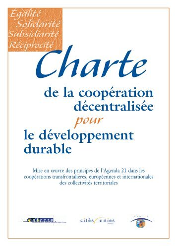 Charte coopération décentralisée et développement durable