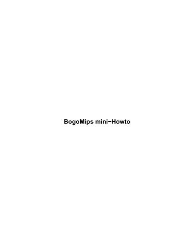 BogoMips mini-Howto