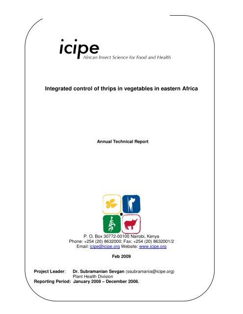 Integrated control of thrips in vegetables in eastern Africa - icipe