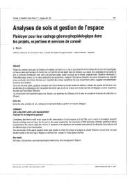 Analyses de sols et gestion de l'espace - AFES