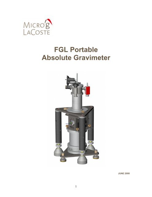 FGL Portable Absolute Gravimeter - Micro-g LaCoste Gravity Meters