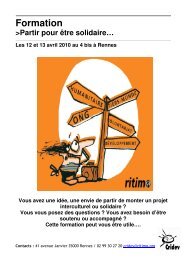 Formation >Partir pour être solidaire…