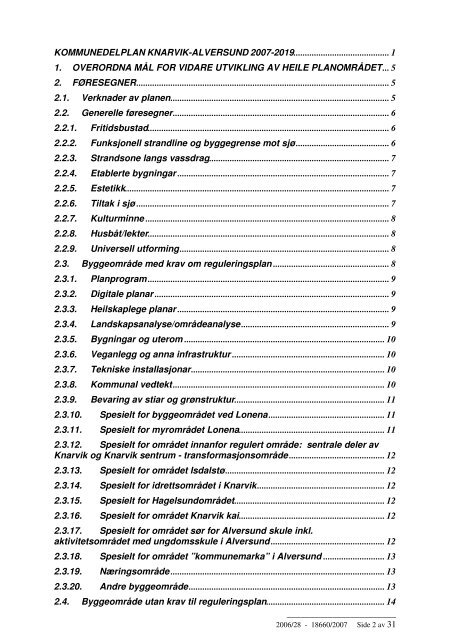 kommunedelplan knarvik-alversund 2007-2019 vedteken av ...