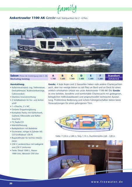 Unsere aktuelle BroschÃ¼re 2013 - freewater Yachtcharter