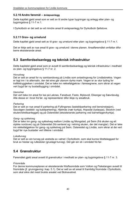 AREALDELEN AV KOMMUNEPLANEN 2011-2023