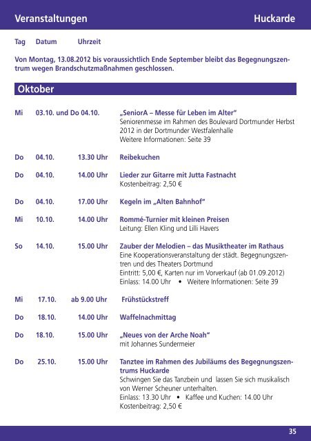 Programm Juli bis Dezember 2012 - Dortmund.de