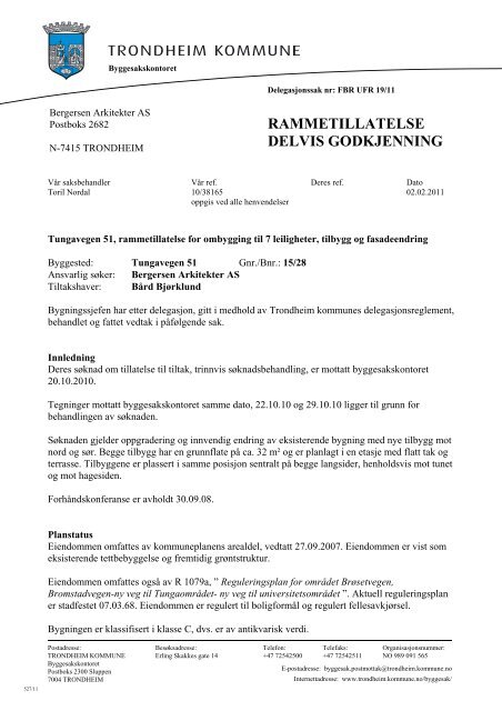 RAMMETILLATELSE DELVIS GODKJENNING