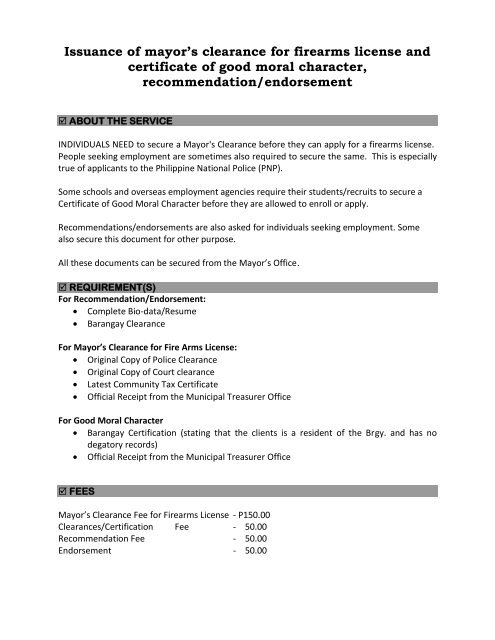 issuance-of-mayor-s-clearance-for-firearms-license-and-jagna