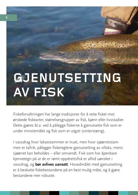 GJENUTSETTING AV FISK - Norske Lakseelver