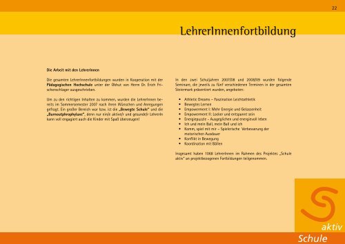 Abschlussbericht des Projektes