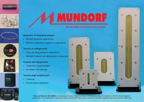 HOLOGRAPHIC SOUND DEVICES - Mundorf EB GmbH