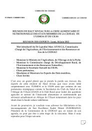 Mot introductif du Dr Lapodini Marc ATOUGA, Commissaire ... - CILSS