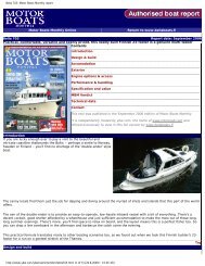 Bella 703: Motor Boats Monthly report - Gea Marine