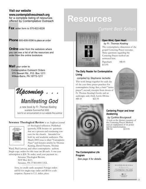 Download pdf file in a new window - Contemplative Outreach