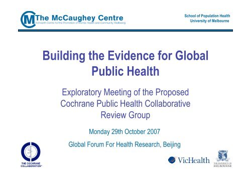 Liz Waters - Cochrane Public Health Group - The Cochrane ...