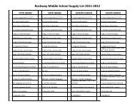 Rockway Middle School Supply List 2011-2012 - Clark-Shawnee ...