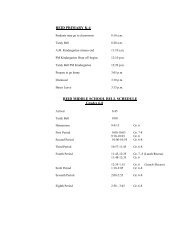 Bell Schedule - Clark-Shawnee Local School District