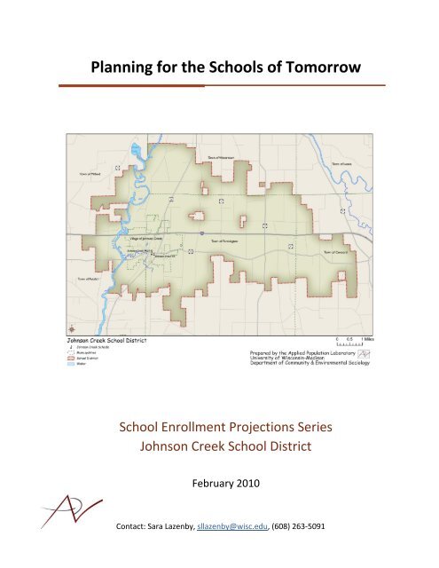 Enrollment Projections - Johnson Creek Public Schools