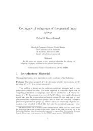 Conjugacy of subgroups of the general linear group - Centre for ...