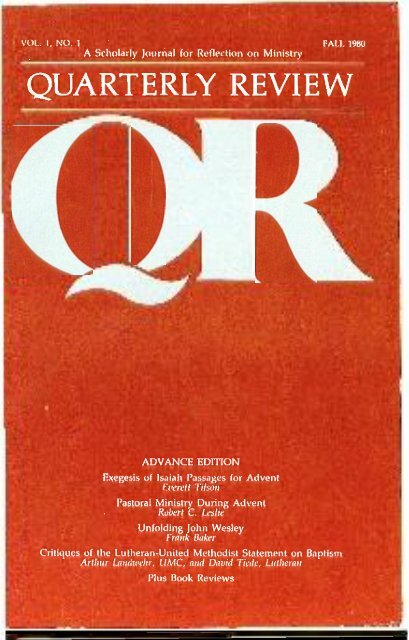 Fall 1980 - Quarterly Review