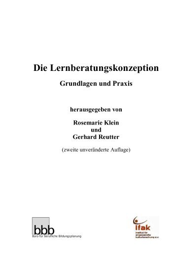 Teil I: Weiterentwicklungen der Lernberatungs - Bbb-Dortmund