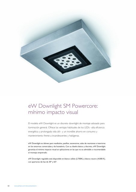 eW Downlight SM Powercore: mÃ­nimo impacto visual - Philips