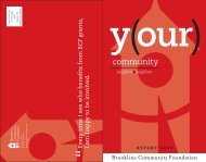 2006 BCF Annual Report (PDF) - Brookline Community Foundation