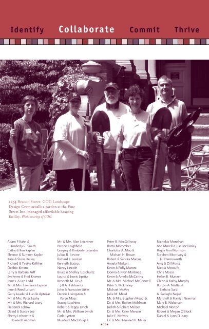 2005 BCF Annual Report (PDF) - Brookline Community Foundation