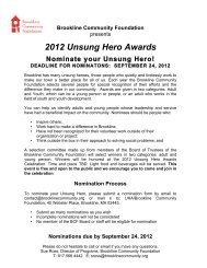 UHA Guidelines and Nomination.2012 - Brookline Community ...