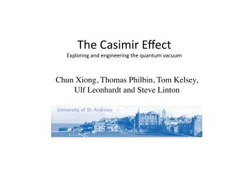 The Casimir Effect - University of St Andrews