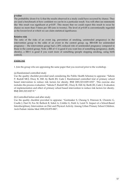 Unit Eight: Principles of Critical Appraisal - Cochrane Public Health ...