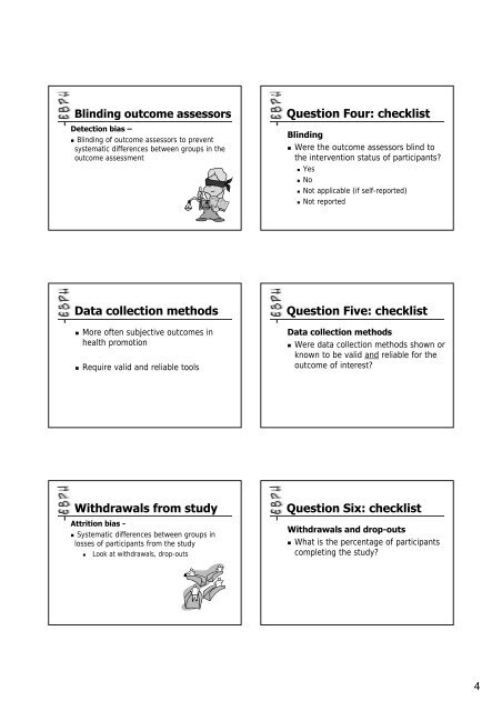 Unit Eight: Principles of Critical Appraisal - Cochrane Public Health ...