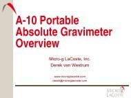 FG5 Absolute Gravimeter - Micro-g LaCoste Gravity Meters