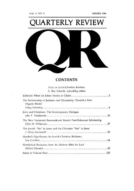 Winter 1984 - 1985 - Quarterly Review
