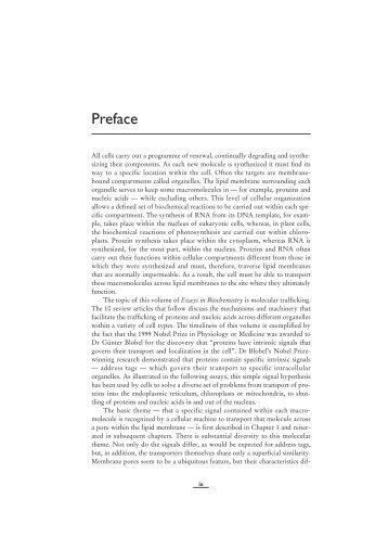 Essays in Biochemistry Volume 36 - Preface [PDF]