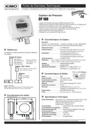 Fiche technique CP100 Kimo - DSC