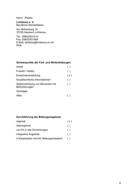 Angebote für Menschen mit geistiger Behinderung