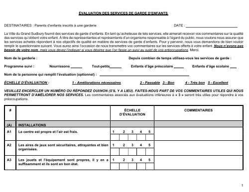 Indicateurs de la qualitÃƒÂ© des programmes ... - Grand Sudbury