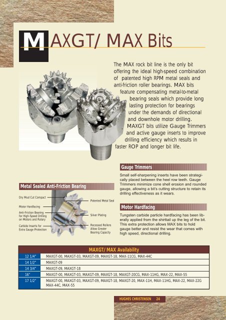 Hughes Christensen Drill Bit Catalog