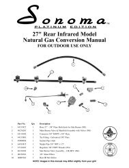 Sonoma SGIR27 Natural Gas Conversion Kit Manual - Sure Heat ...