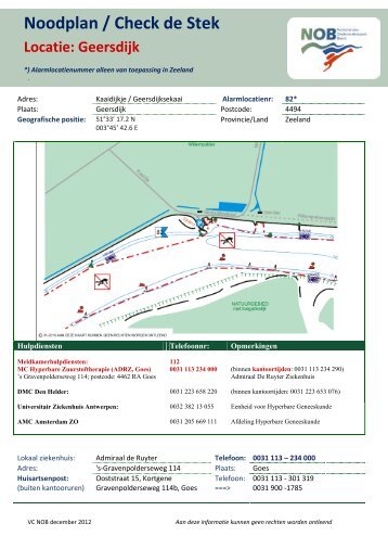 Noodplan / Check de Stek - VVV Zeeland